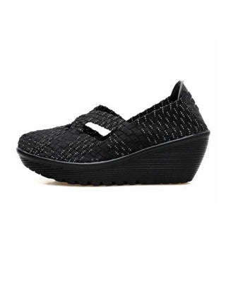 Slip-On Closure Wedge Sandals Black - v1580198963/N34032010V_1