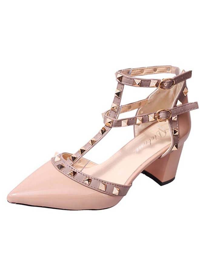 Beauenty Buckle Closure Pump Sandals Pink - Image 1