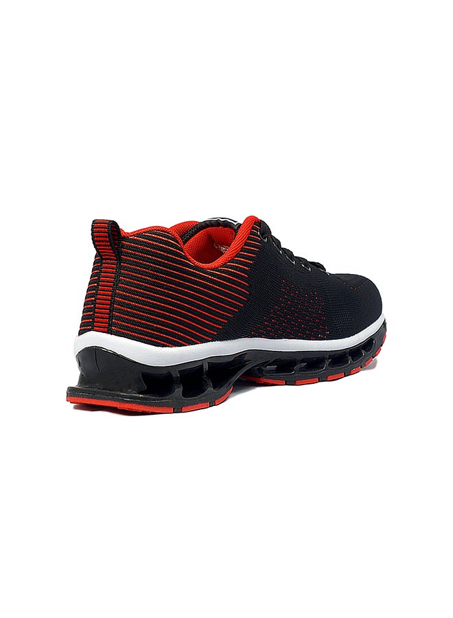 Lace-Up Closure Low Top Sneaker Red