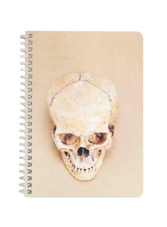 LOWHA Human Skull Anatomy A5 Spiral Notebook Beige  - Image 1