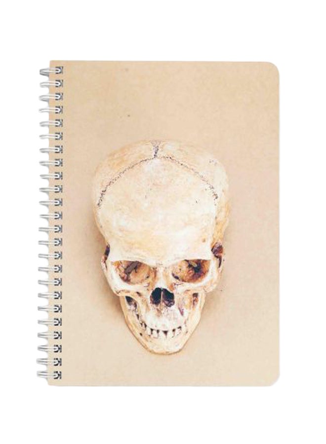LOWHA - Human Skull Anatomy A5 Spiral Notebook Beige - Image 1