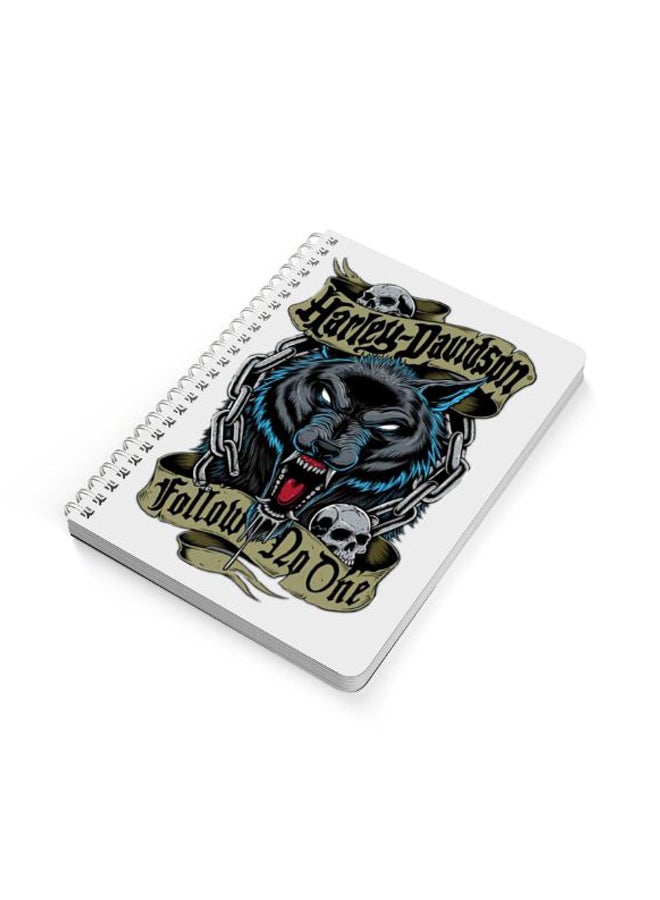 LOWHA Harley Davidson A5 Spiral Notebook Multicolour  - Image 2