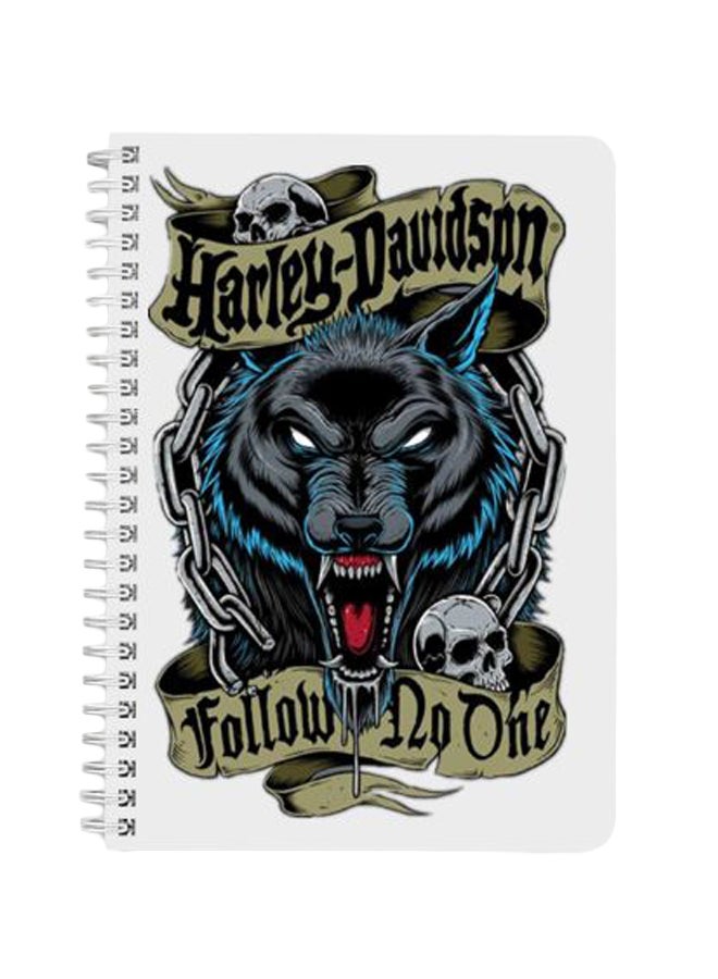 LOWHA Harley Davidson A5 Spiral Notebook Multicolour  - Image 1