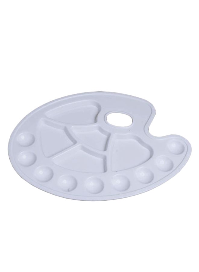 لوحة لألوان الطلاء مُزوّدة بفتحة للإبهام أبيض