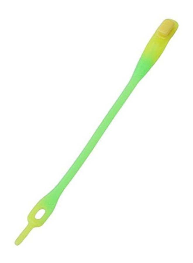 10-Piece Waterproof Flat Athletic Shoe Laces Set Green/Yellow - Image 2