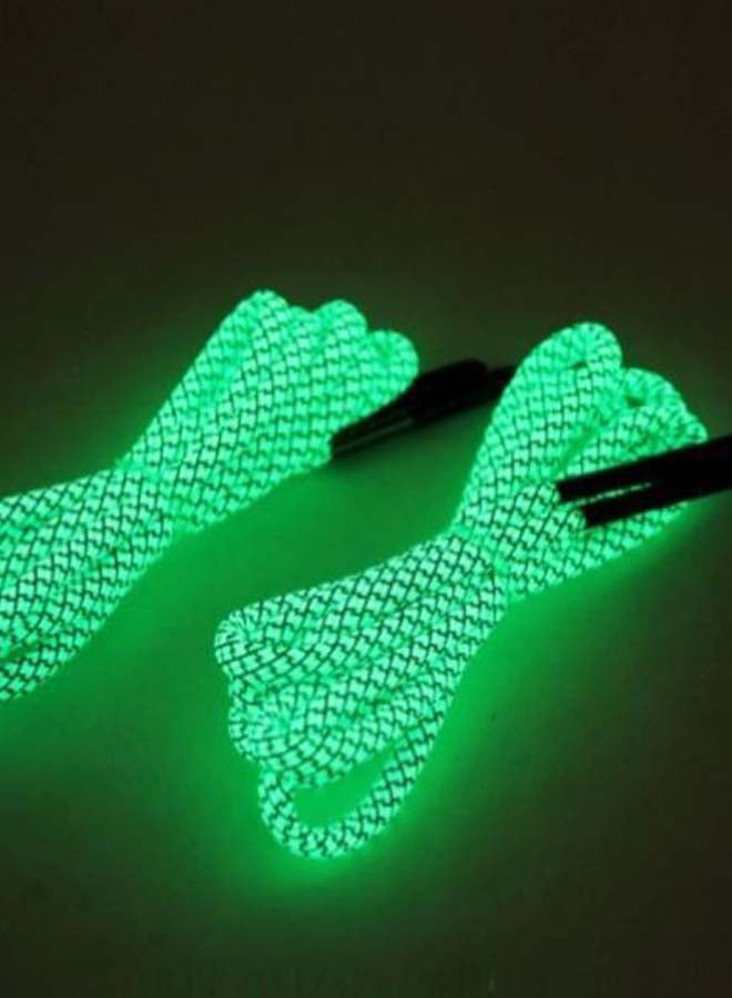 Pair Of Reflective Survival Flint Shoelace Green - Image 2