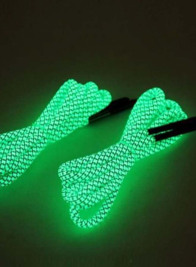 Generic - Pair Of Reflective Survival Flint Shoelace Green - Image 1