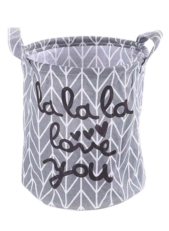 Mini Foldable Round Storage Basket Grey/Black/White