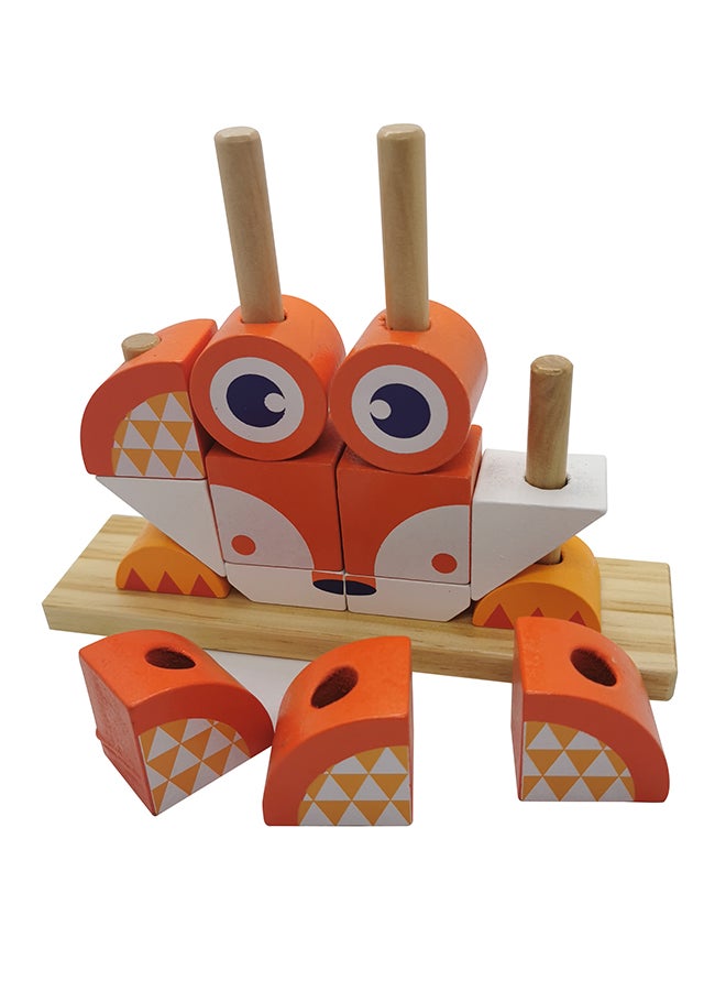 لعبة مكعبات تكديس  بناء خشبية تعليمية للأطفال على شكل بومة كرتونية - Image 3