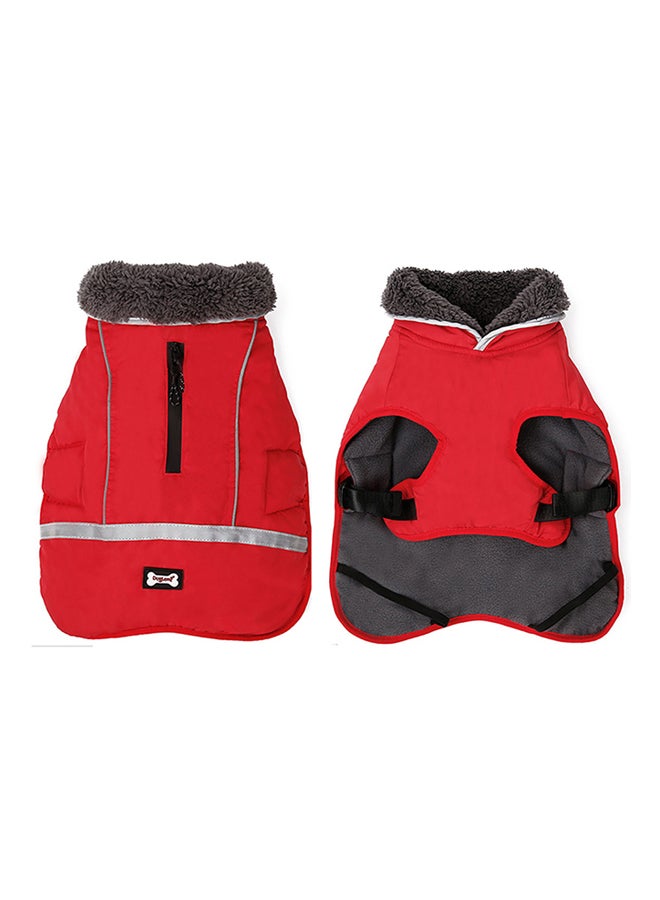 Winter Warm Thicker Dog Coat Pink/Red - Image 2