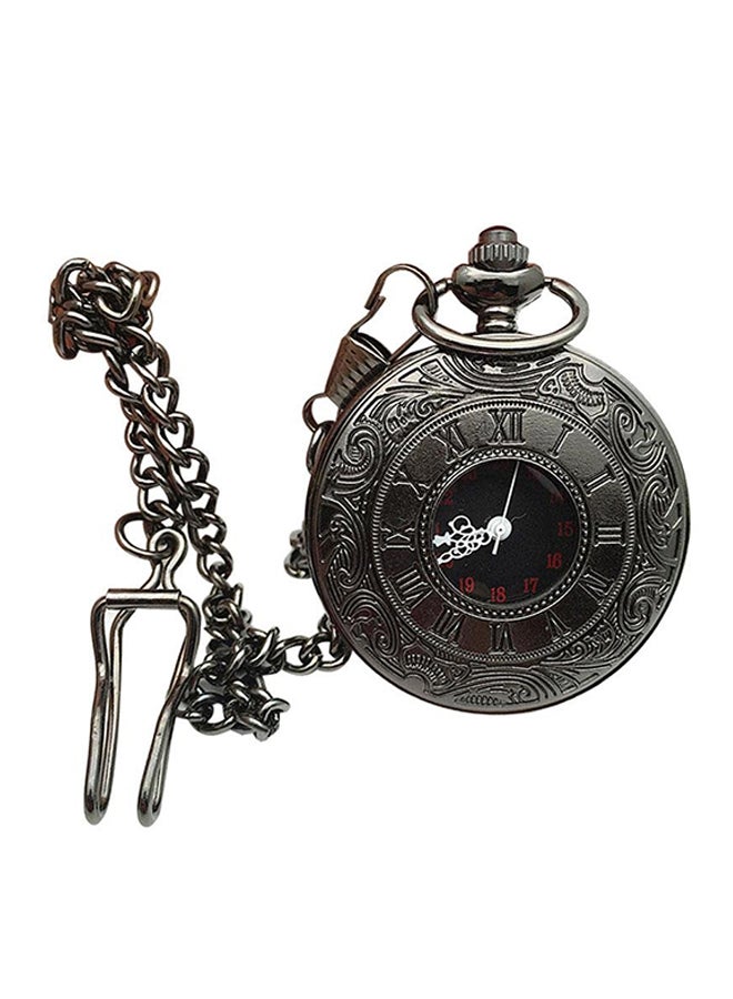 YASH - Men's Black Matel Pattern Analog Pocket Watch PW-016 - Image 1