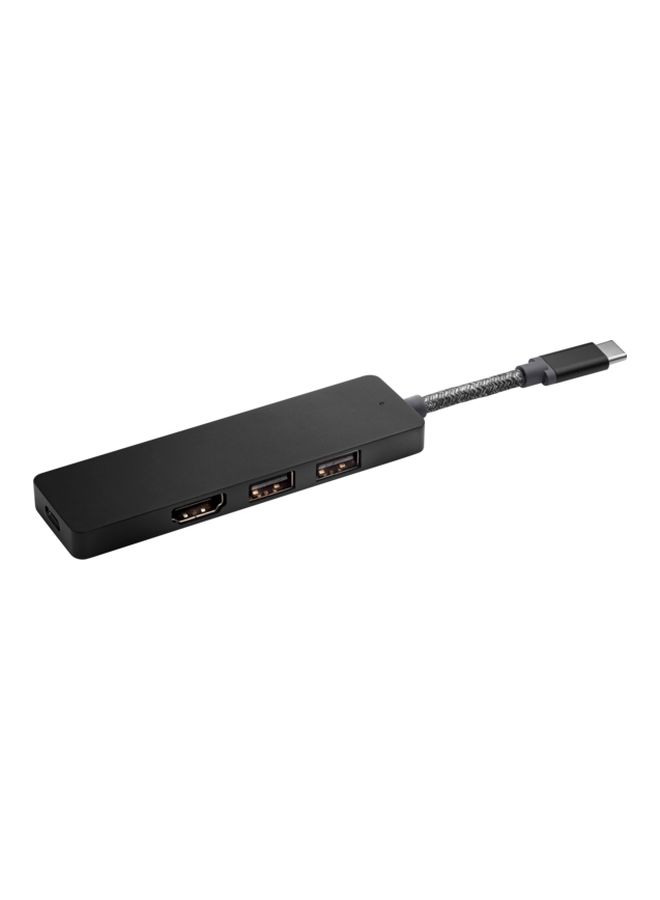 HP Multi-Port Station USB-C Hub Black 