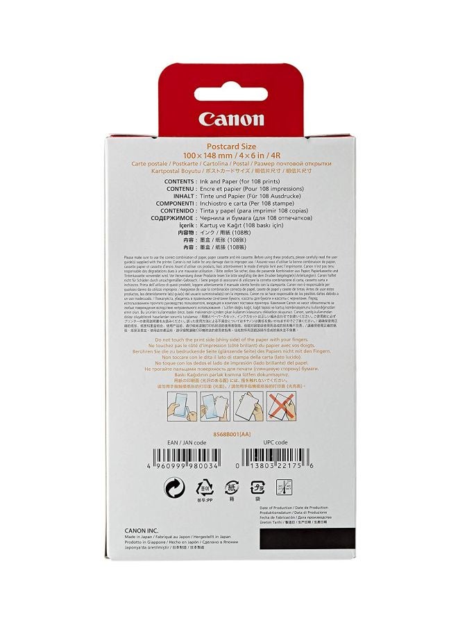 Canon - Compact Photo Paper For Selphy CP910/CP820/CP1200/CP1 White - Image 1