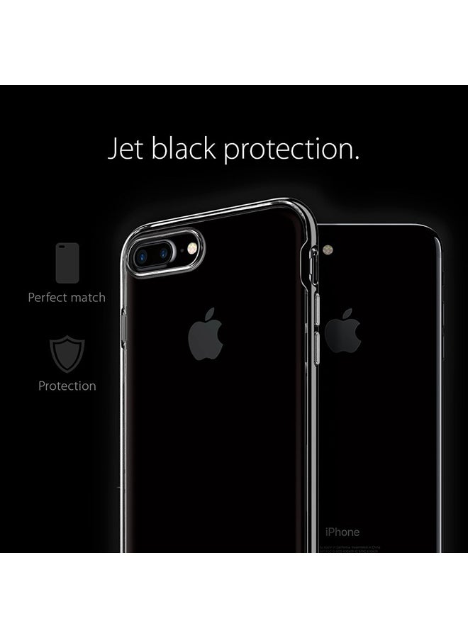 Spigen - Protective Case Cover For Apple iPhone 7 Plus Clear/Black - Image 1