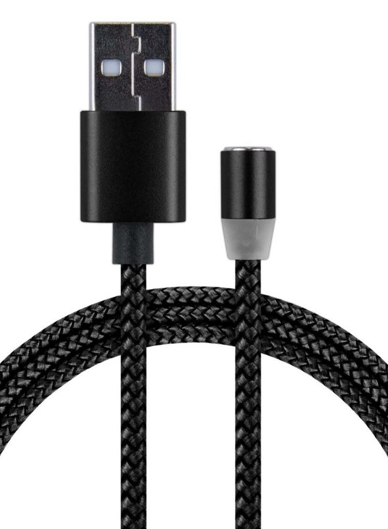 آي كيو كابل شحن مغناطيسي مع رأس USB قابل للاستبدال أسود  - Image 2