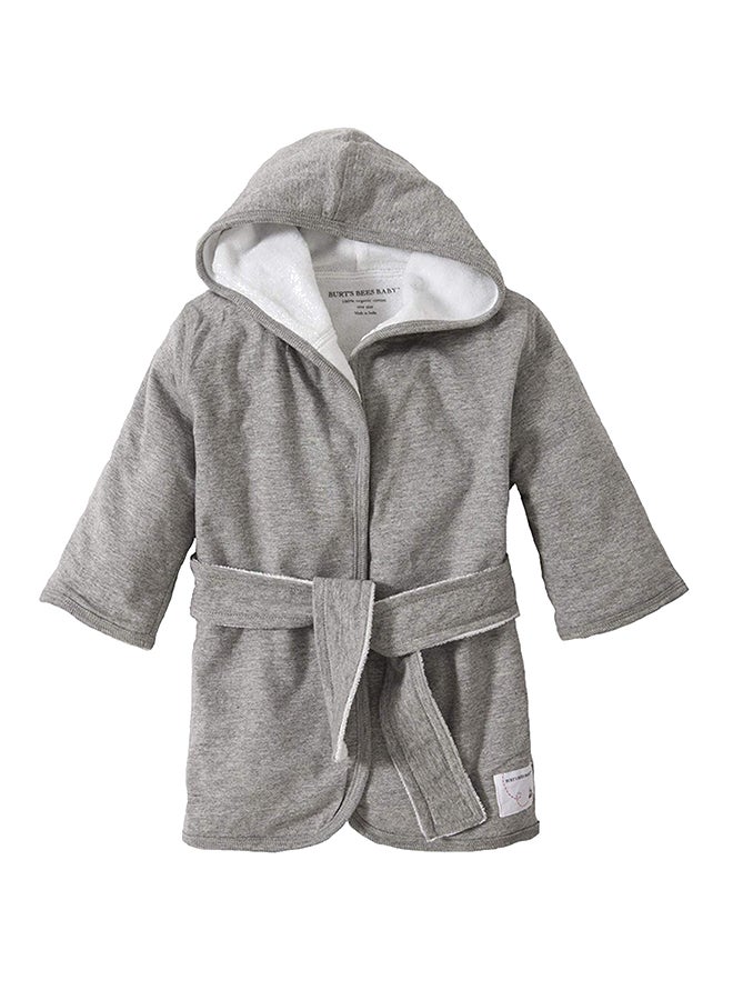Burt's Bees Baby - High Grade Infant Hooded Robe Grey - Image 1