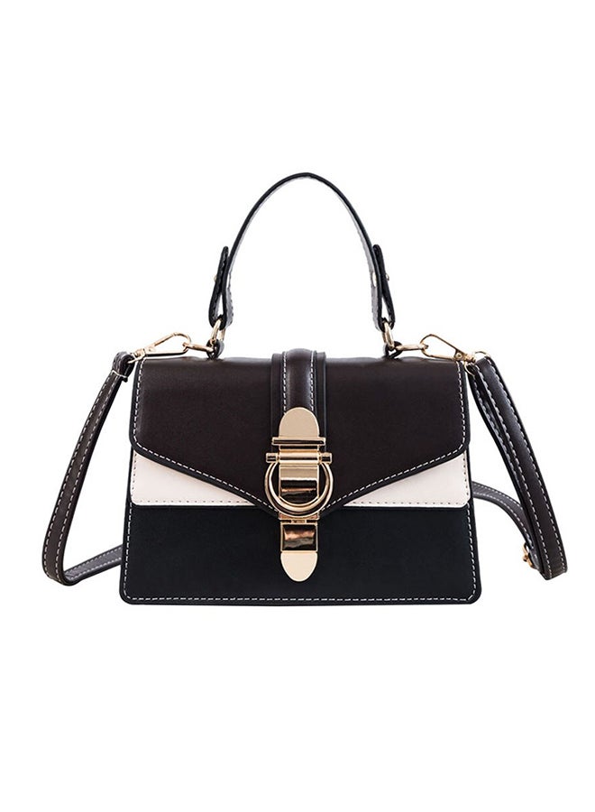 Fashion Colourblock Light Weight Satchel Black/White 