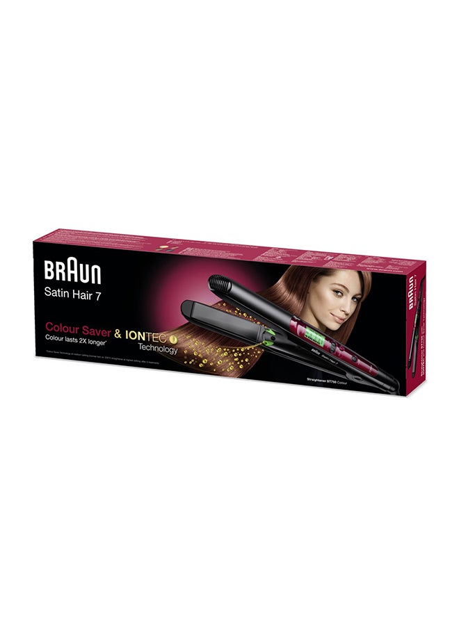 BRAUN - ST750 Satin Hair 7 Colour Straighteners Black/Red - Image 1