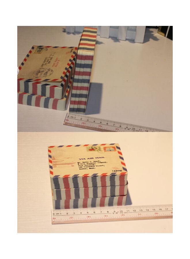 بيوينتي مفكرة متعددة الأغراض من 4 قطع أبيض/أحمر/أزرق - Image 2