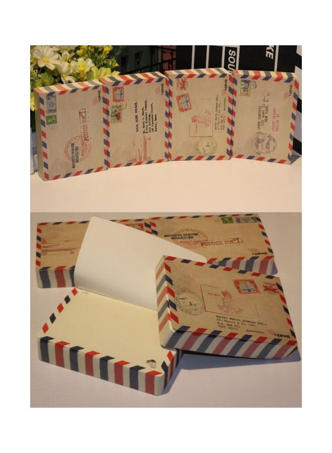 بيوينتي مفكرة متعددة الأغراض من 4 قطع أبيض/أحمر/أزرق - Image 3