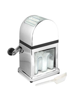 Shallow Stylish Chrome Plated Ice Crusher With Ice Tray And Scoop White 16 X 16 X 27centimeter  - Image 1