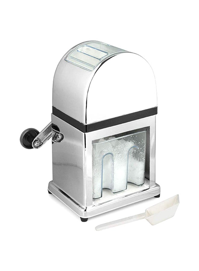 Shallow - Stylish Chrome Plated Ice Crusher With Ice Tray And Scoop White 16 X 16 X 27centimeter - Image 1