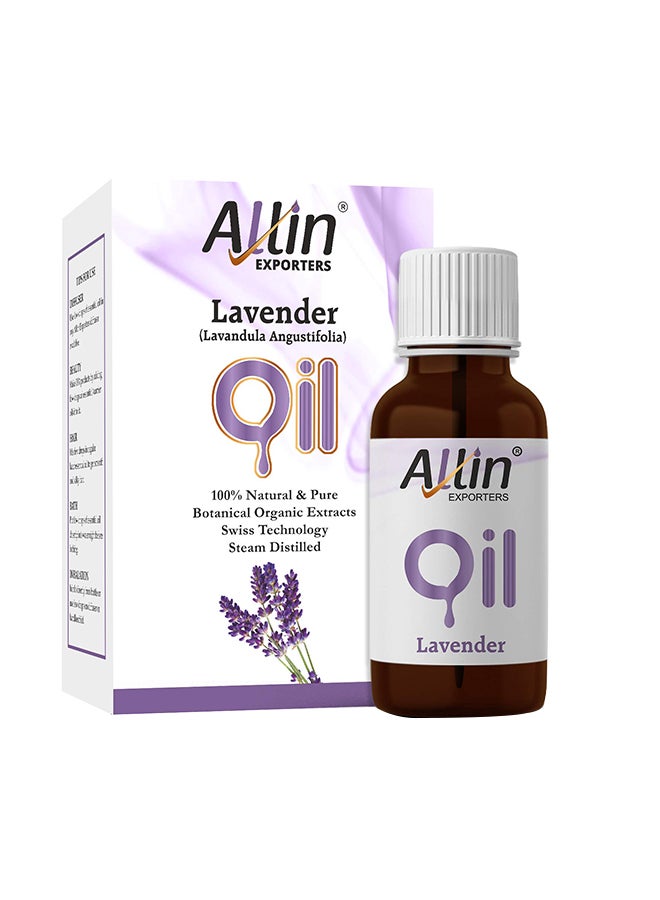 Allin Exporters Steam Distilled Lavender Oil Pale Yellow 30ml  - Image 1