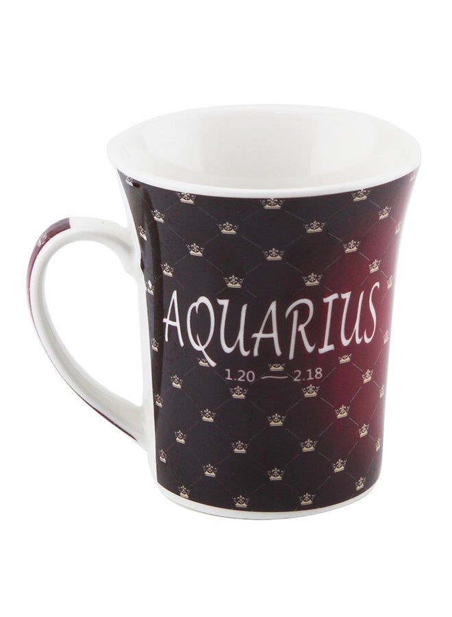 Shallow Porcelain Tea And Coffee Mug Red 