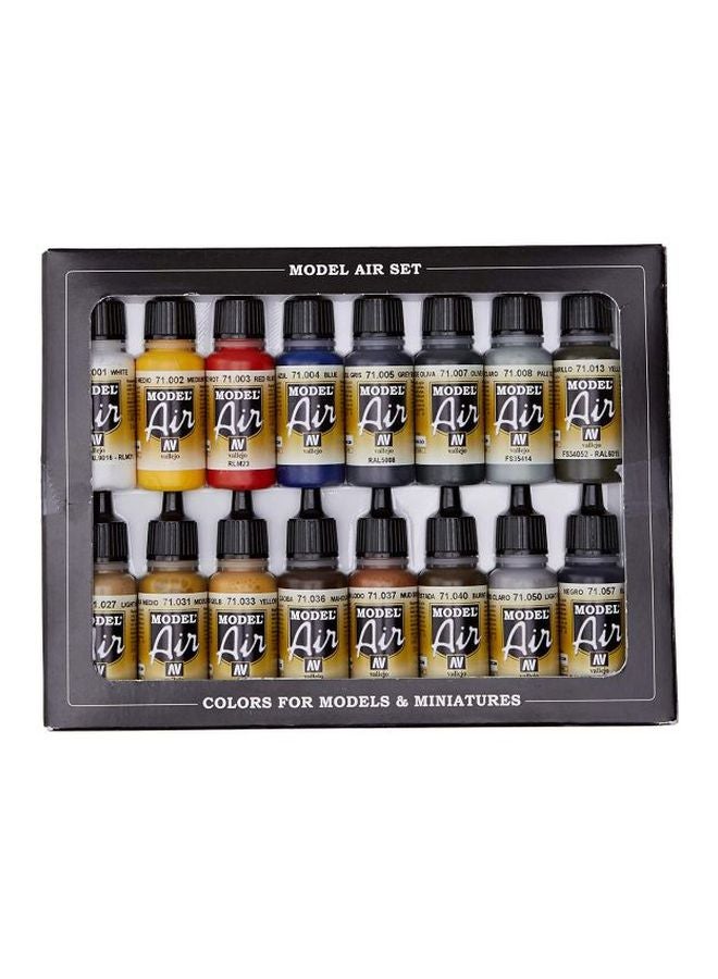 فاليجو مجموعة طلاء أكريليك موديل آير مكون من 16 قطعة طراز VJ71180 متعدد الألوان - Image 2