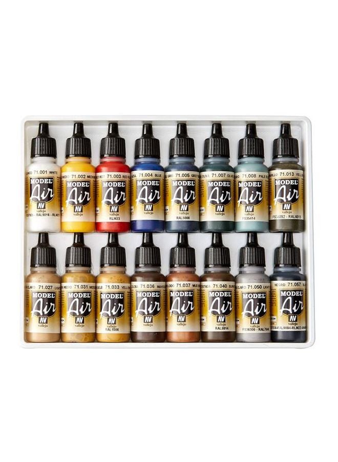 فاليجو مجموعة طلاء أكريليك موديل آير مكون من 16 قطعة طراز VJ71180 متعدد الألوان - Image 1