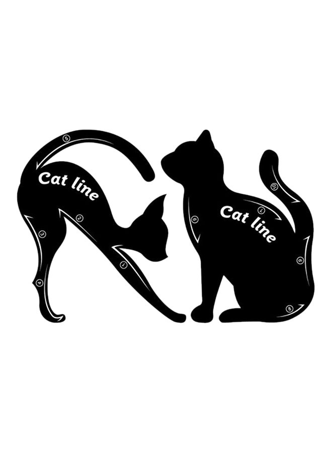 SMYTShop Cat Shape Eyeliner Stencil Smoky Eyeshadow Plate Black 