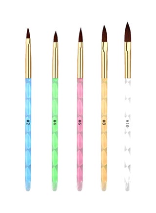 5-Piece UV Gel Acrylic Nail Brush Set Multicolour - v1580219660/N33690805A_1