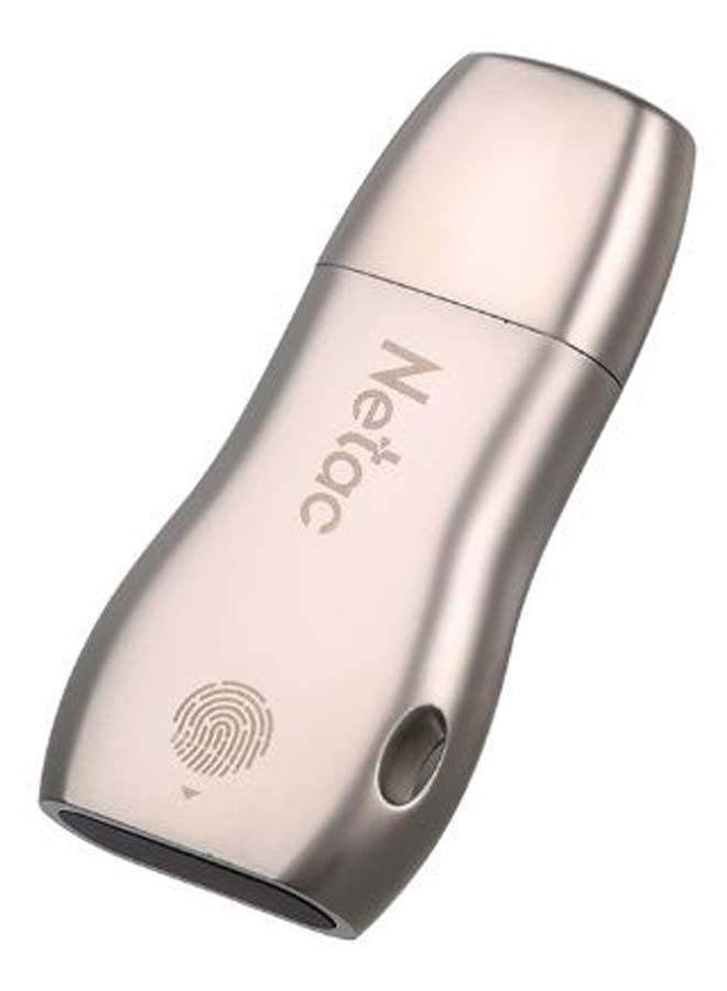 Netac Portable Fingerprint U-Disk USB Flash Drive C8149-32-1 Gold/Silver  - Image 2