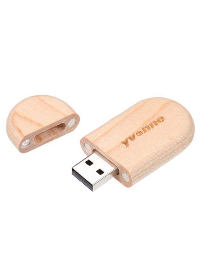 yvonne Oval Shaped USB Flash Drive C6716-64-1 Beige/Silver  - Image 1
