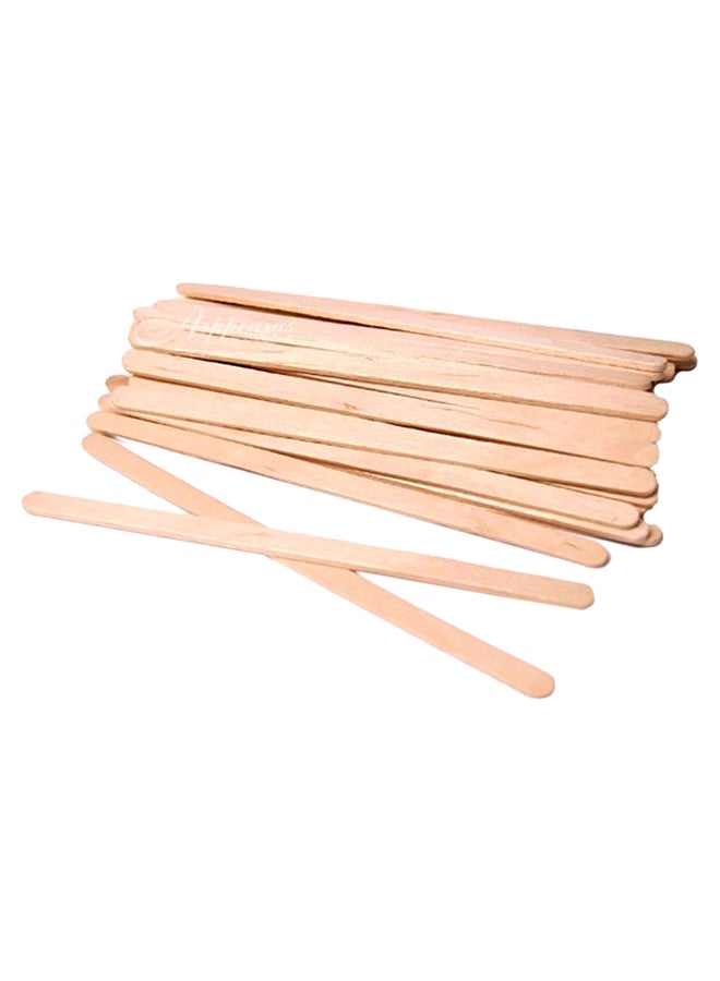 dukal 100-Piece Sturdy Waxing Applicator Stick Set Brown - Image 1