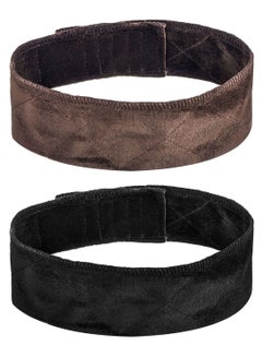 2-Piece Adjustable Fastern Grip Head Band Black/Brown 2 x 21.5inch - v1580223922/N34082825A_1