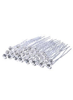 eBoot 40-Piece Bridal Wedding Hair Pin Set Silver/Clear 2.8 x 0.31inch  - Image 1