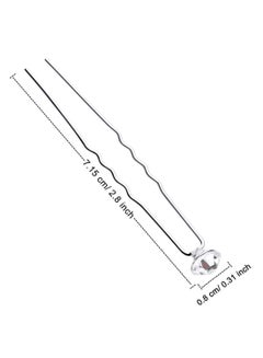 eBoot 40-Piece Bridal Wedding Hair Pin Set Silver/Clear 2.8 x 0.31inch  - Image 2