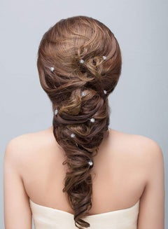 eBoot 40-Piece Bridal Wedding Hair Pin Set Silver/Clear 2.8 x 0.31inch  - Image 3