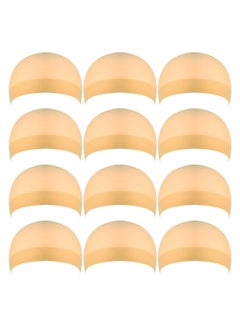 eBoot 12-Piece Nylon Wig Cap Set Natural Beige 