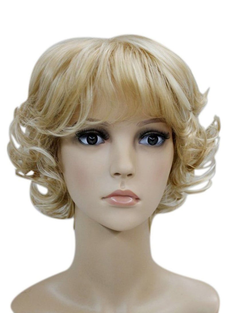 Short Curly Hair Wig Golden Blonde - v1580224024/N34082999A_1