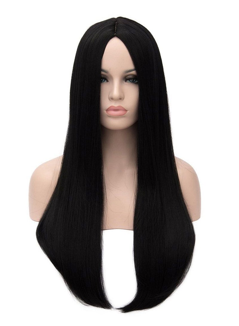 Kalyss Long Straight Imported Hair Wig Black 26inch - Image 1