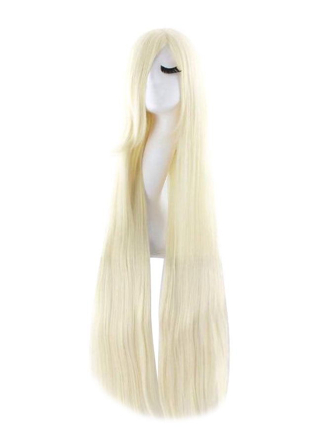 MapofBeauty Long Straight Anime Costumes Cosplay Hair Wig Light Blonde 100cm  - Image 1