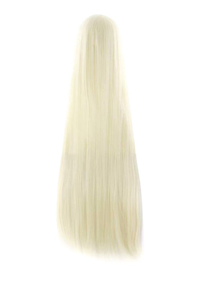 MapofBeauty Long Straight Anime Costumes Cosplay Hair Wig Light Blonde 100cm  - Image 2