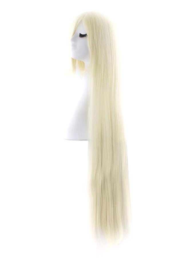 MapofBeauty Long Straight Anime Costumes Cosplay Hair Wig Light Blonde 100cm  - Image 3