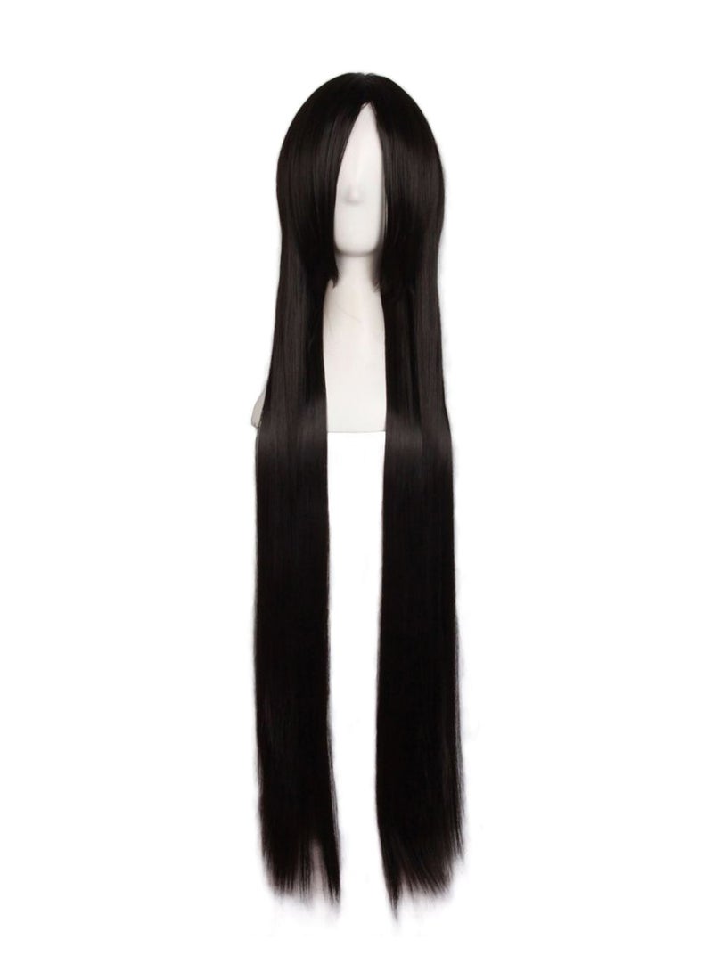 MapofBeauty Long Costume Hair Wig Black 100cm - Image 1