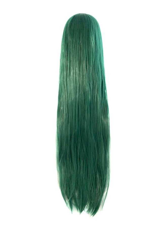 MapofBeauty Long Straight Anime Costumes Cosplay Hair Wig Pine Green 100cm - Image 2
