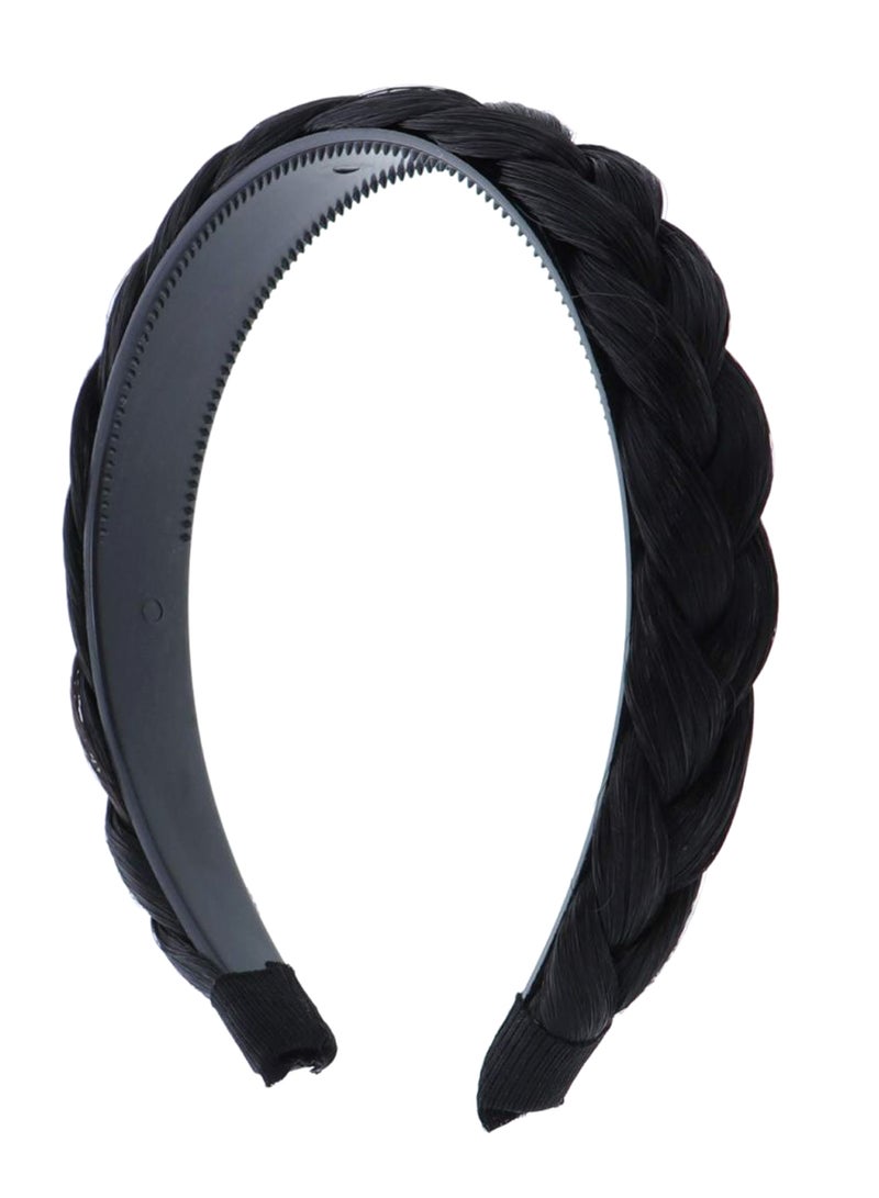 Motique Accessories Plait Braided Headband Black 