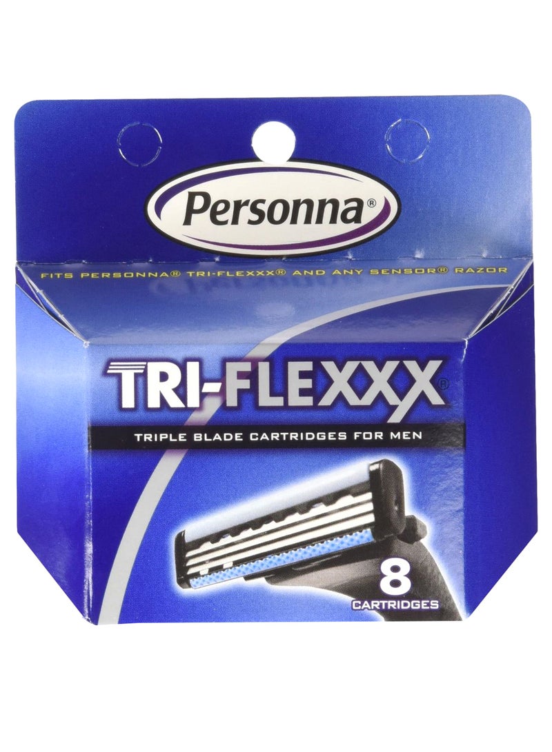 Personna - Pack Of 3 Tri-Flexxx Triple Blade Cartridge Black/Silver - Image 1