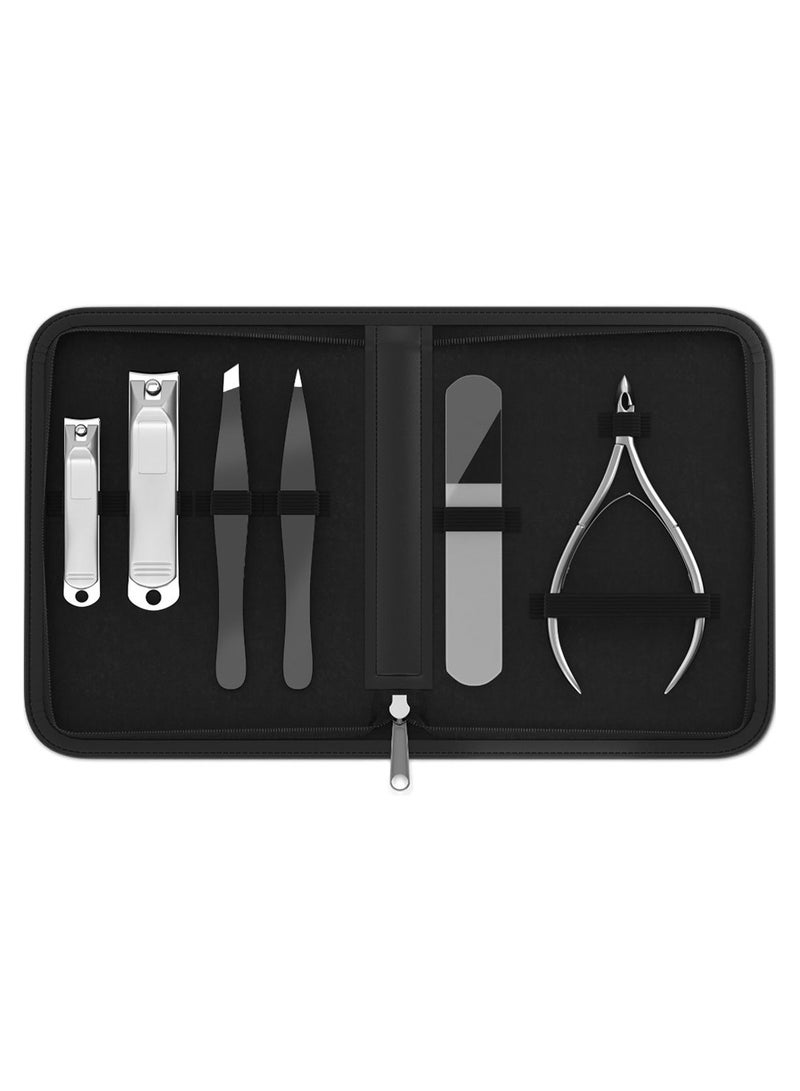 ShearGuru - 6-Piece Personal Care Grooming Set With Case Silver/Black/Grey - Image 1